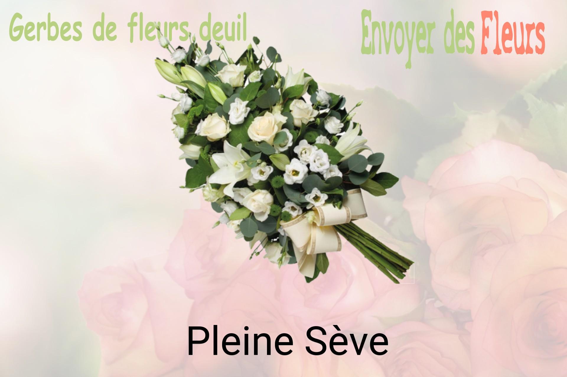 Gerbe de fleurs de deuil livrée à Pleine-Sève
